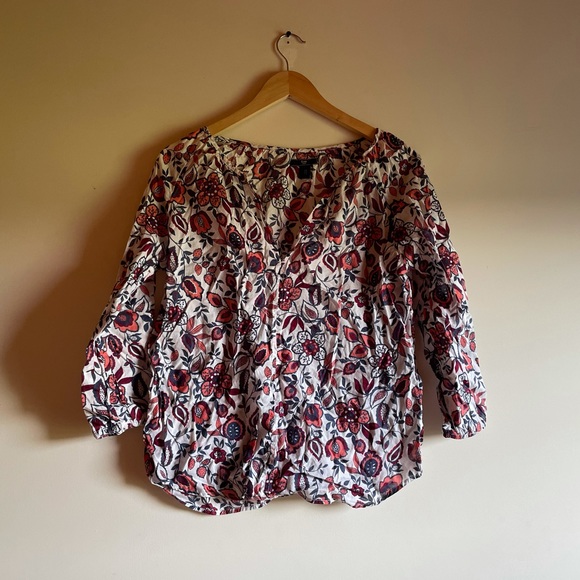 Floral Split Neck Gap Blouse - Picture 1 of 4